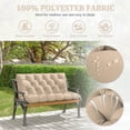 thumbnail image 2 of Kimunuk Outdoor Porch Swing Cushion, 47" X 40" X 5" Waterproof Bench Chair Replacement Cushion with 6 Ties for Patio, Sand, 2 of 7