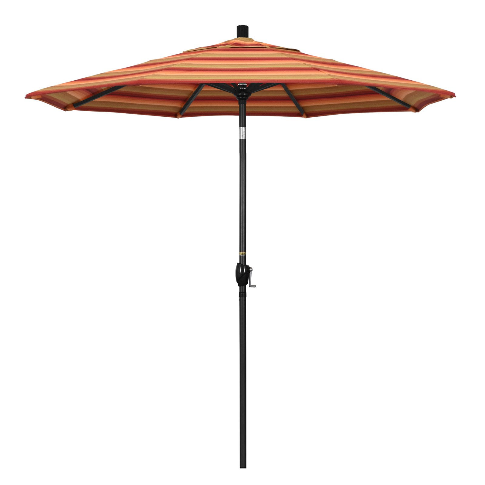 California Umbrella 7.5 ft. Aluminum Push Button Tilt Sunbrella Market Umbrella