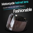 thumbnail image 5 of Universal Motorcycle Helmet Lens - Anti-UV, Anti-Scratch Visor Wind Shield for Standard 3-Snap Open Face Helmets, 5 of 7