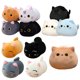 thumbnail image 2 of 1 pieza de 18-25 cm, juguetes de peluche de animales de dibujos animados Kawaii, gato negro, panda, cerdo, elefante, rana, dinosaurio, muñeco de peluche suave para niños, regalos encantadores, 2 of 5