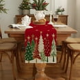 thumbnail image 4 of Vrorvz Linen Table Runner Christmas Thanksgiving Decorations Fade Resistant Washable Secure Stitching Festive Decor Protects Table 70.9in Red, 4 of 6