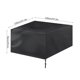 thumbnail image 5 of Cubierta de mesa a prueba de polvo 210D Oxford Tela Sofá Mesa de comedor Cubierta protectora a prueba de agua Reemplazo para patio exterior Muebles de jardín Cubierta protectora120*120*74) Khall Tendencias, 5 of 6