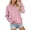 Light Pink, variant on Women's V-Neck Pullover Sweatshirt, Oversized Loose Fit Long Sleeve Casual Top with Pockets, Soft Comfortable Winter Fall Y2K Style, [Color], [Size]