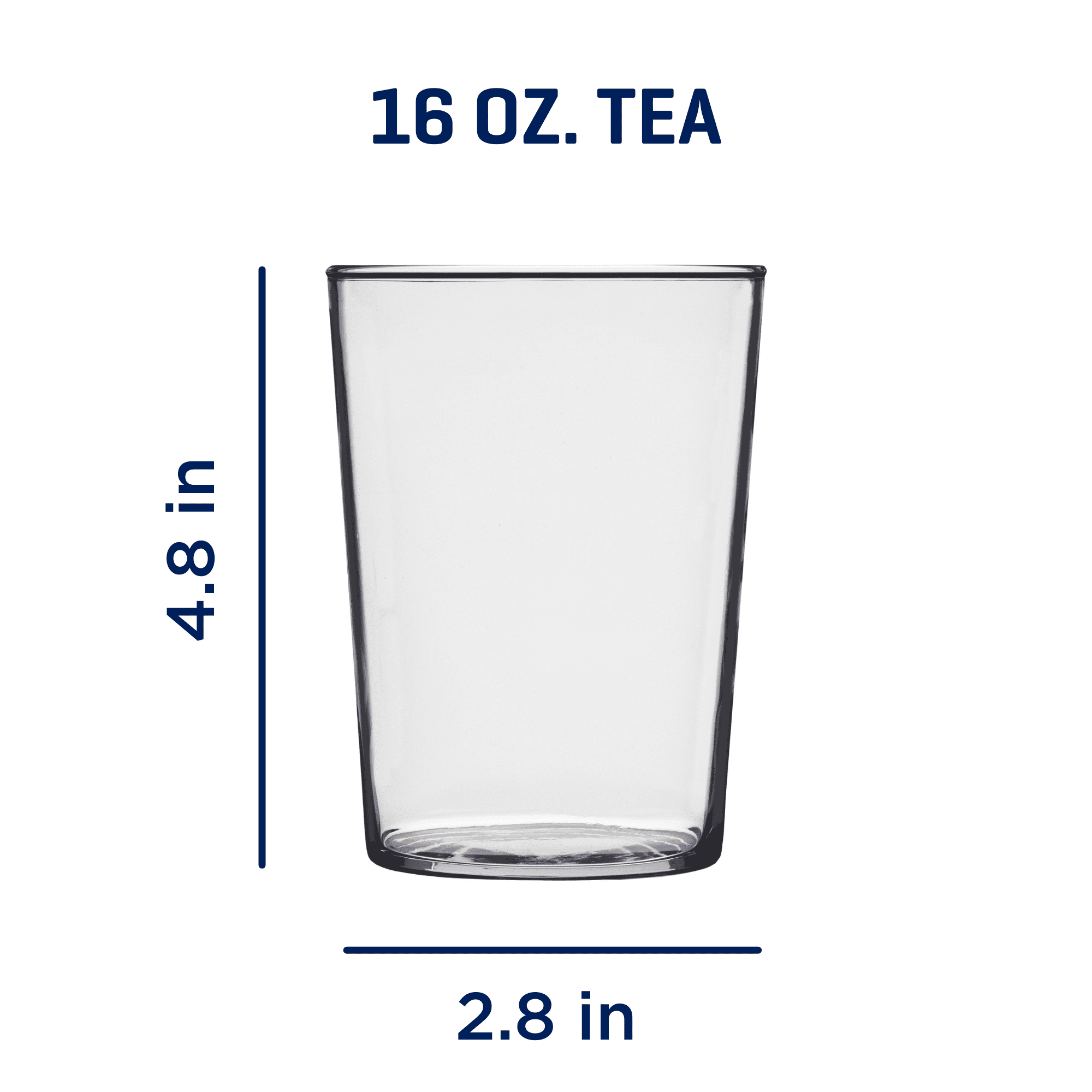 (4 pack) Mainstays Arabella Drinking Glass, 16 oz Clear Tumbler