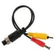 thumbnail image 1 of Adaptador de conector para cámara de reversa de automóvil con cable de extensión de 4 pines, convertidor de enchufe hembra y RCA DC para monitoreo de video., 1 of 7