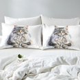 thumbnail image 3 of Erosebridal Cute Cartoon Cat Fitted Sheet Pet Cats Bed Sheets Kitten Bedding Set Pet Animal Sheets Set Room 3Pcs Full Size（No Top Sheet）, 3 of 5