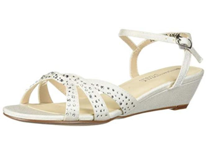 Touch Ups Women's Lena Wedge Sandal White 9.5 M US | Walmart Canada