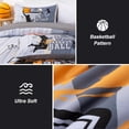 thumbnail image 4 of Set de cama doble con temática de baloncesto A Nice Night para niños, 4 of 8