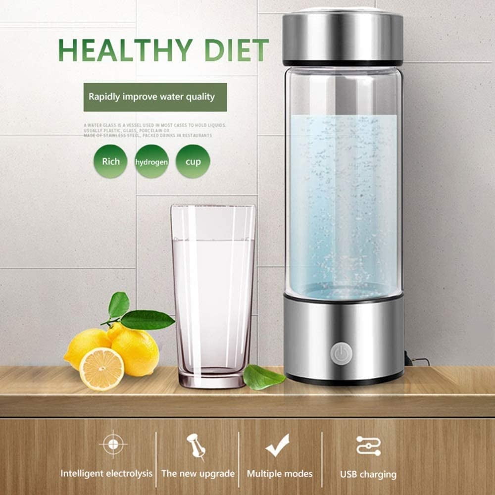 AUGIENB Rechargable Hydrogen-Rich Water Bottle Ionizer Maker Generator Alkaline AUGIENB Rechargable Hydrogen-Rich Water Bottle Ionizer Maker Generator Alkaline