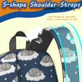thumbnail image 5 of Sleeping Cat and Cloud Blue Pattern 17" Waterproof Oxford School Backpacks for Teens, S-Shape Padded Straps, for School, Travel, Hiking, Camping, 5 of 5
