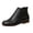 Black, variant on Minimalist Plain Leather Ankle Boots Daily Office Commuting, Smooth Flat Slip On Booties Autumn Casual Strolling, Comfortable Holiday Travel Footwear Weekend Travel Trip Wear, Brown 5.5
