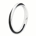 thumbnail image 3 of Bague Émaillée Noire Torsadée en Argent Sterling Stackable Expressions Taille 6, 3 of 3