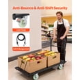 thumbnail image 5 of VEVOR Heavy Duty Platform Truck, 2000 lbs Capacity, Industrial Steel Flatbed Cart with Swivel Wheels and Handle, Platform Hand Push Truck Dolly, Easy Storage, for Luggage Moving, 48 x 24 x 32.1 in, 5 of 9