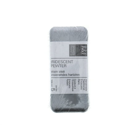UPC: 0836943001831 | R&F Handmade Paints Encaustic Paint Cake 104ml Iridescent Pewter