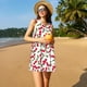 thumbnail image 3 of Balery Cherry_1 Vestidos de verano para mujer con estampado: vestido holgado sin mangas, vestido playero informal y cómodo para días calurosos., 3 of 7