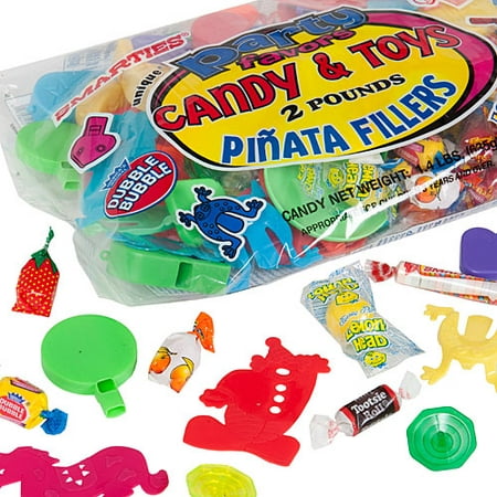 Assorted Candy and Toys Pinata Filler, 2 lbs (Best Candy For Pinata)
