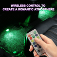 thumbnail image 3 of 20Pcs Wireless Colorful LED Car Interior Ambient Light Remote Control Battery Operated Vase Pool Pond Lantern Decoration, 3 of 8