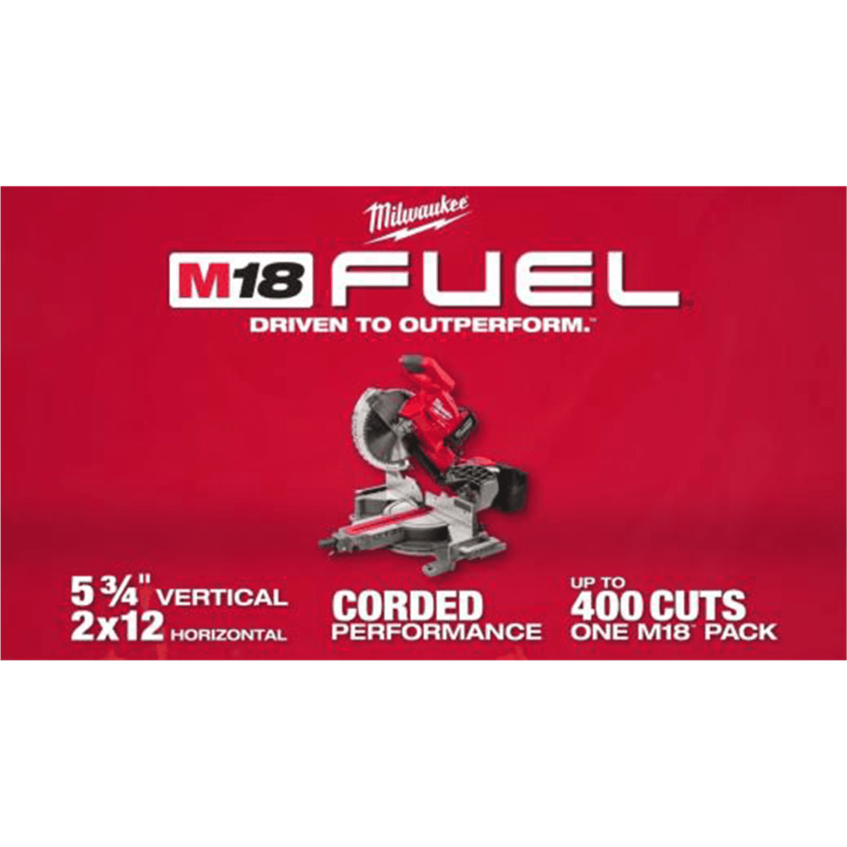 Milwaukee Tool M18 FUEL 10" Dual Bevel Sliding Compound Miter Saw