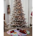 thumbnail image 4 of Colorful Love Heart Christmas Tree Skirt 36 Inches Large Christmas Skirt Tree, Cream Rainbow Color Love Heart Tree Skirt Christmas Decorations for Fireplace Party Holidays Indoor Outdoor, 4 of 7