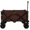 thumbnail image 5 of FFZ Utility Park Garden Cart and Folding Camping Trolley for Outdoor Picnic, Brown, 5 of 11
