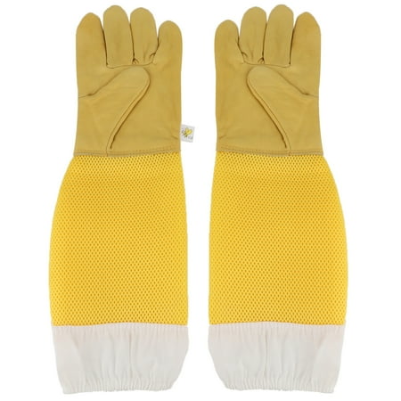 

price crash Beekeeping Gloves Breathable Sheepskin Protective Long Sleeves Beekeeper Equipment