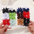 thumbnail image 3 of 10Pcs/Set 1.9‘‘ Solid Color Ribbon Kids Bows Hair Clips for  Girls Handmade Bowknot Hairpin MiNi Barrettes Hair Accessories tzw, 3 of 7