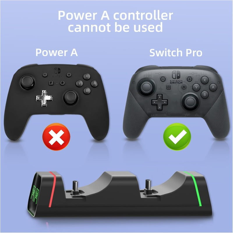 Switch Pro Controller Charger, Xbox Series S/X Controller Charging Dock, PS5 Controller Charging Station, Switch Pro Controller (Not suitable for Power A pro controller)