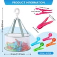 thumbnail image 4 of 60 Pcs Clothes Pegs with Peg Basket for Hanging Basket Box, Plastic Clothes Pins Heavy Duty Outdoor for Hanging Clothes,Colored Clothespins Clips ,Crafts Picture Clips Food,Camping, 4 of 11