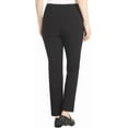 thumbnail image 3 of Hilary Radley Women's Ponte Pull-On Mid Rise Slim Leg Pants, Black, Medium, 3 of 6