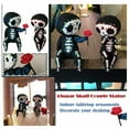 thumbnail image 2 of Vikakiooze Home Decor , Sugar Skull Coulp Figurine Statues Table Decor Hand Crafts Resin Ornament, 2 of 9