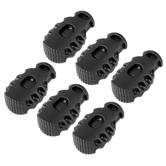 50 Pcs Cord Locks Trailer Breakaway Cable Round Spring Toggle Black