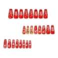 thumbnail image 6 of Christmas Press On Nails Medium Coffin, Red Reindeer Fake Nails, White Snowflake Pine Berry Stick On False Nails, 24Pcs Resin Reusable Wearable Nail Tips for Women Girls Xmas Holiday Party Manicure, 6 of 7