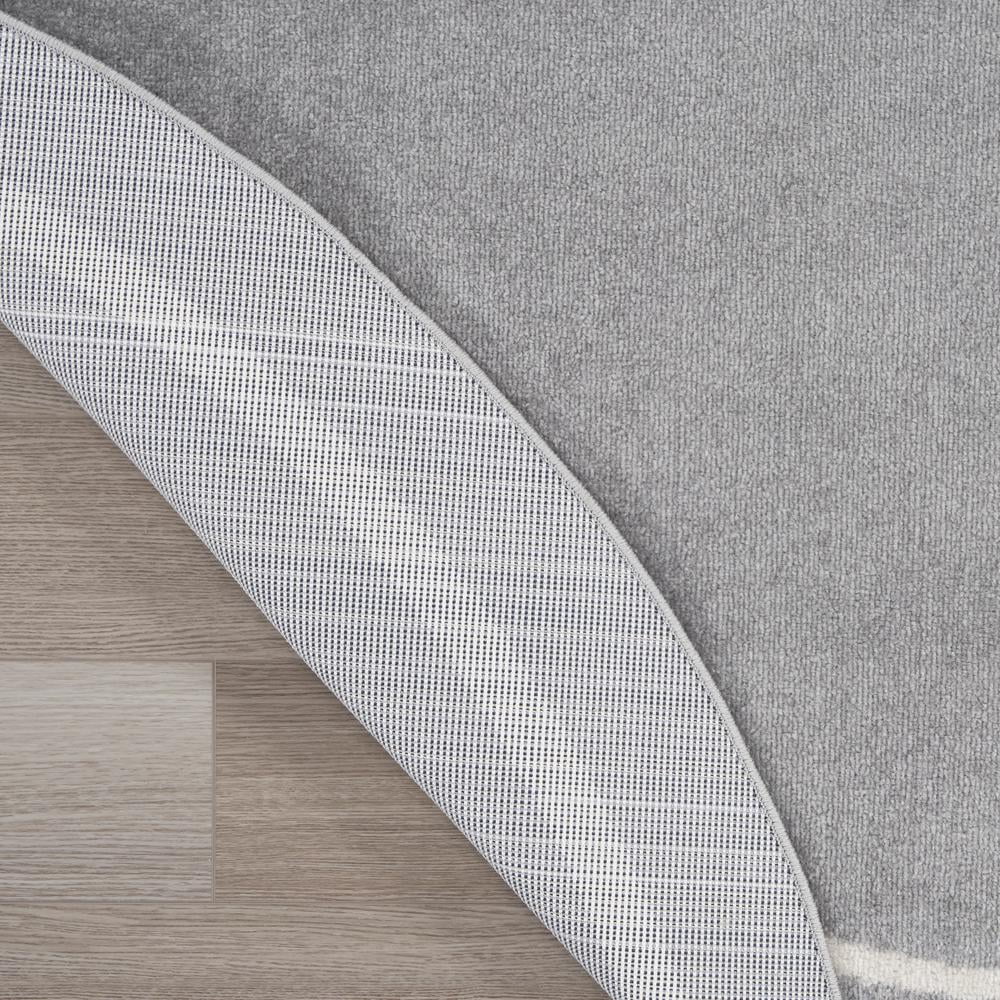 Nourison Essentials Indoor/Outdoor Grey/Ivory 6' x round Area Rug, (6 Round)