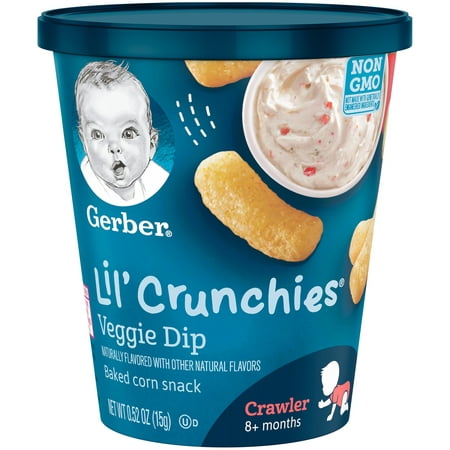 Gerber Lil' Crunchies Baked Corn Snacks Snack Cup, Veggie Dip, 0.52 oz. (Pack of (Best Store Bought Veggie Dip)