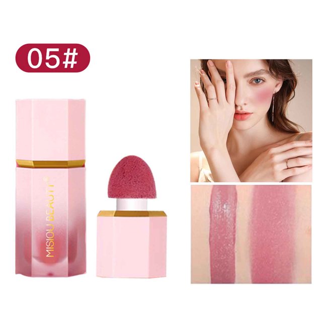 Heliisoer Liquid Blush Makeup For Cheeks, Soft Cream Blush Wand With Weightless Formula, Long-Wearing, Smudges Proof, Natural-Looking, Matte Finish 6ml