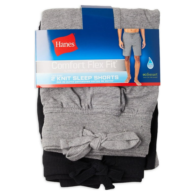 Hanes Men s Cotton Modal ComfortFlexFit Sleep Shorts 2 Pack Walmart