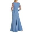 thumbnail image 2 of Theia womens  Kiera Breaded Puff Sleeve Gown, 12, Blue, 2 of 3