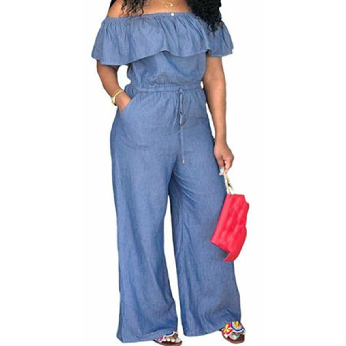 blue bodycon jumpsuit