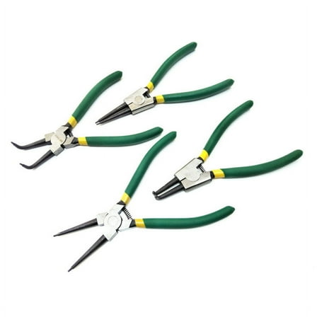 tooloflife 4Pcs 7 Inch Circlip Pliers Internal External Bent Nose Straight Tip Snap Ring