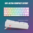 thumbnail image 2 of Combo de teclado y ratón para juegos RedThunder 60% RGB White, 2 of 7