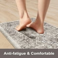 thumbnail image 3 of Anti Fatigue Fall Kitchen Mats, Boho Distressed Kitchen Floor Mats 17"x47"+17"x29", Non Slip Waterproof Kitchen Rugs, Padded Comfort Standing Mats for Laundry, Office, Sink, Desk Orange Multi, 3 of 6