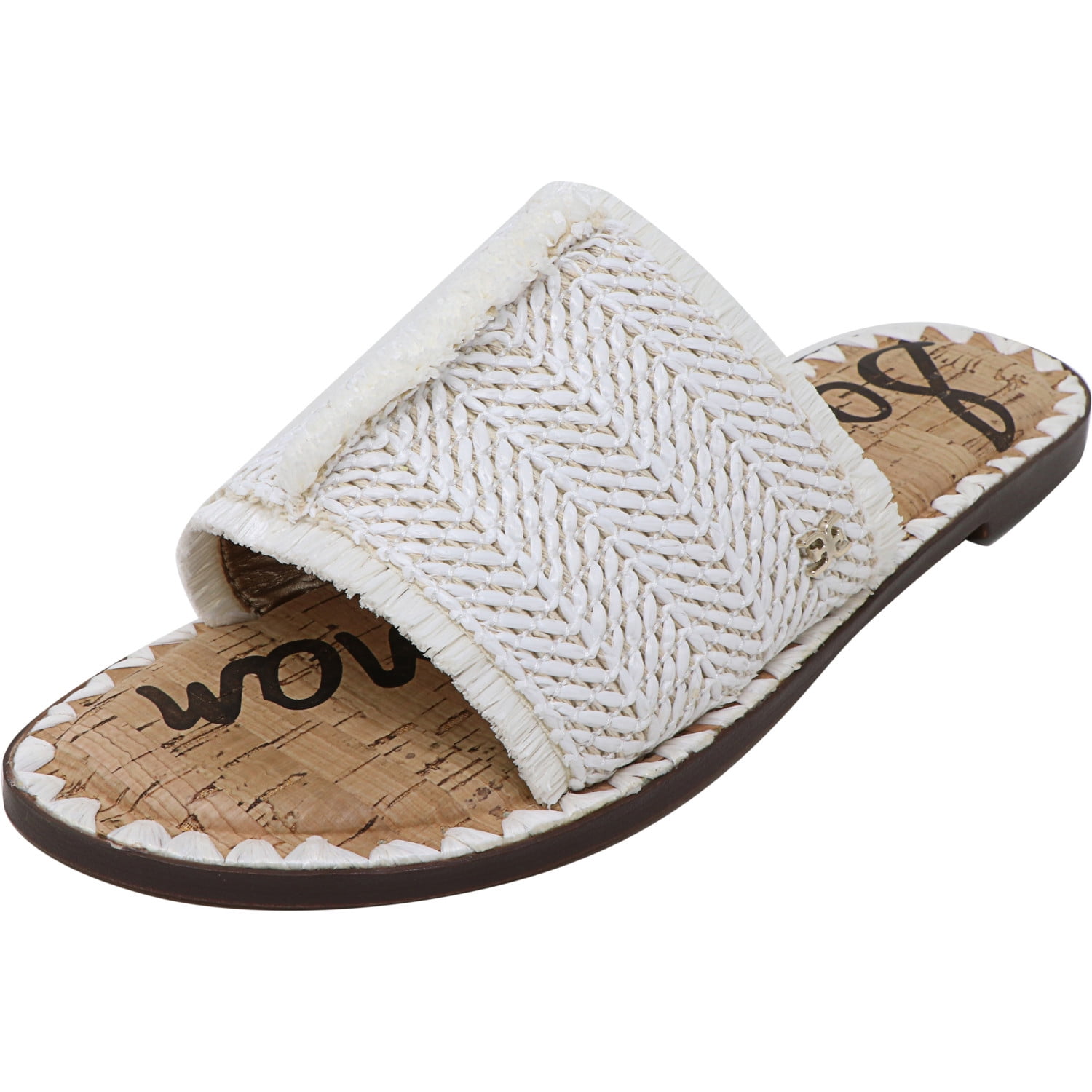glenda raffia slide sandal