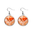 thumbnail image 1 of Marmol blanco patrón abstracto moderno naranja Pendientes pendientes de plata colgantes joyas señora Unbranded M, 1 of 3
