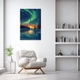 thumbnail image 2 of ZHONGYUTONG Aurora Borealis Wall Art Northern Lights Canvas Winter Landscape Picture Nature Scenery Painting for Bedroom Decor Framed (12.00" x 18.00"), 2 of 5