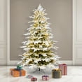 thumbnail image 4 of Vickerman 9' x 68" Flocked Kamas Fraser Tree, Warm White Low Voltage 3MM LED Lights., 4 of 4