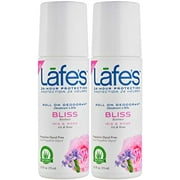 Lafe's Bliss Roll On Déodorant (pack de 2) Avec Iris, Rose et Aloe Vera, 2,5 oz Chaque