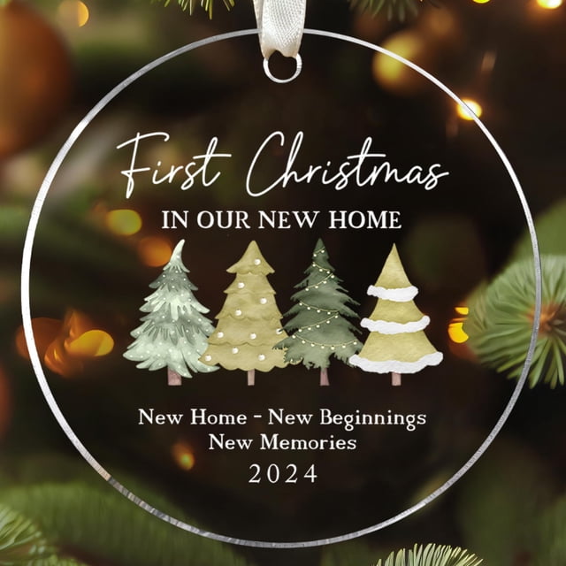 Adorno colgante TEEBIM New Home First Christmas 2024 9 cm
