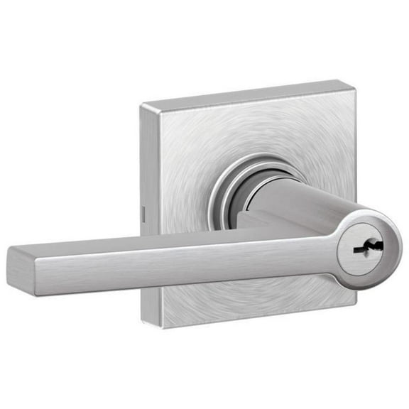 Schlage J54-Sol-Col Solstice Single Cylinder Keyed Entry Door Lever Set - Chrome