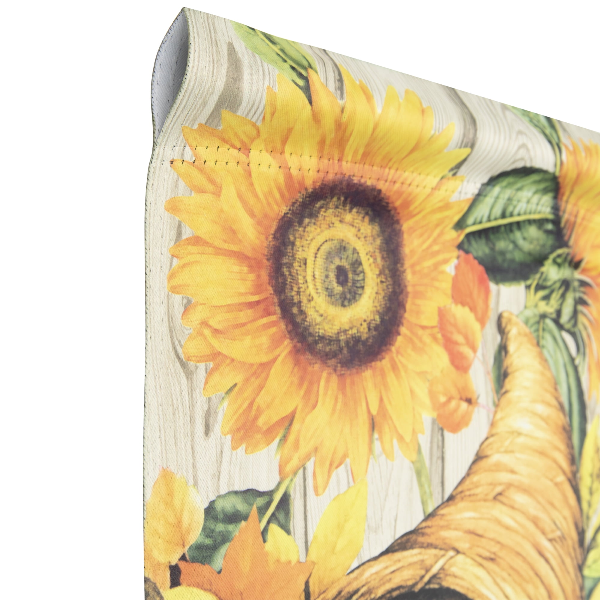 Cornucopia and Flowers Autumn Harvest Flag 12.5" x 18-Inch"