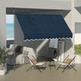 thumbnail image 2 of Outsunny 10' x 4' Retractable Awning, Freestanding & Non-Screw, Blue, 2 of 10